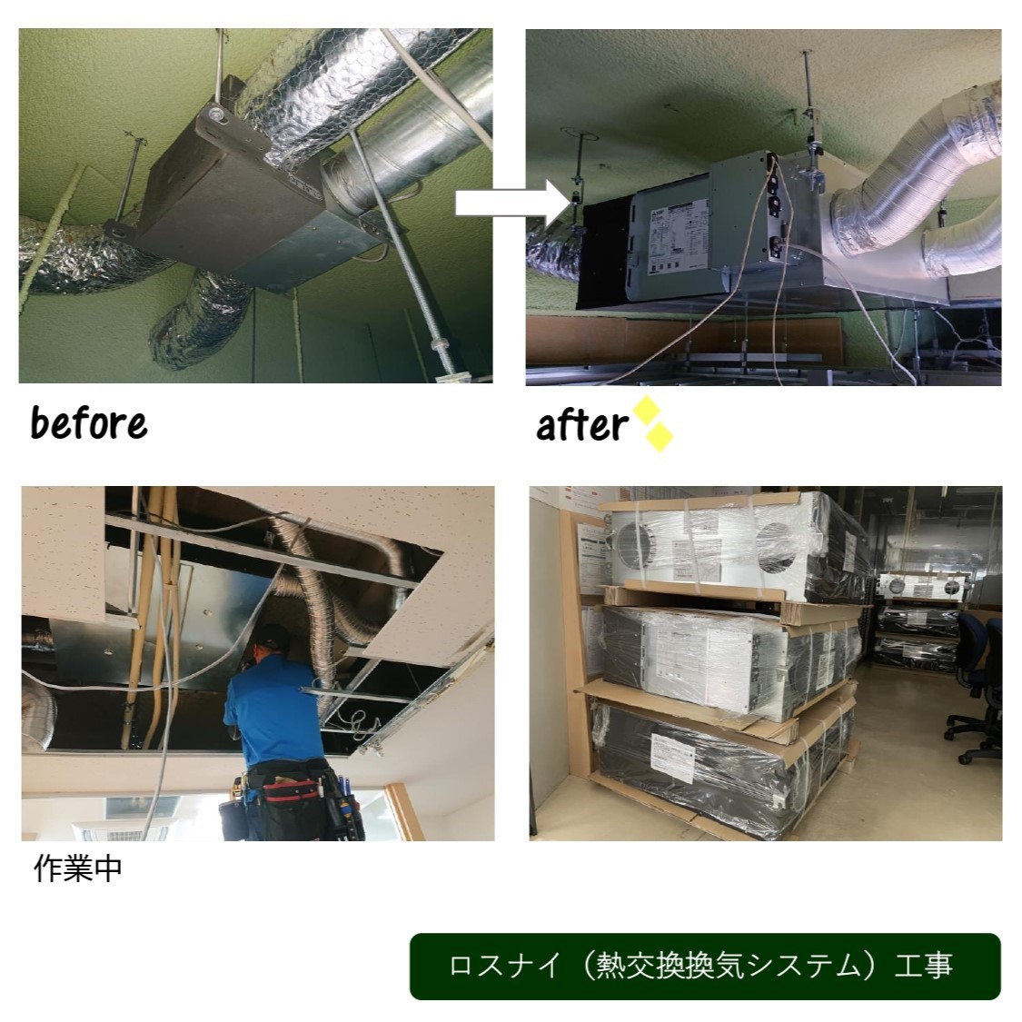 ロスナイ（熱交換換気システム）工事 | 株式会社RCE